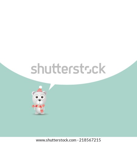 Speech Bubble with character. Vector illustration.