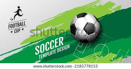 Soccer Template design , Football banner, Sport layout design, vector illustration