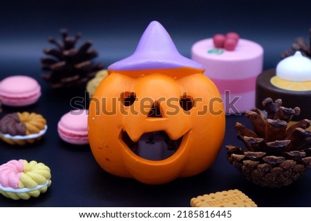 Halloween image of sweets and ghost