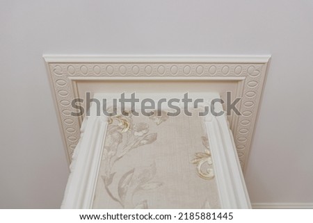 white decorative elements of home decoration. interior of the house