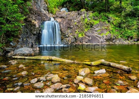 Fairy-tale landscape, Eas Chia-Aig waterfalls, Highlands, Scotland