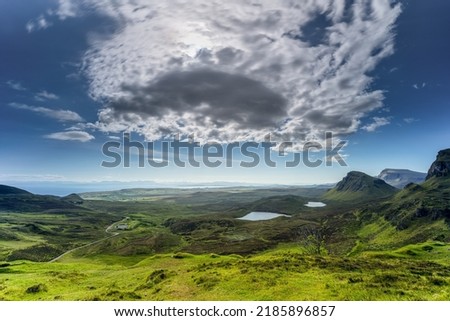 Fairy-tale landscape, The Quiraing walk, Isle of Skye, Scotland