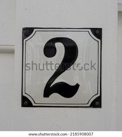Number 2 - house sign from Norway