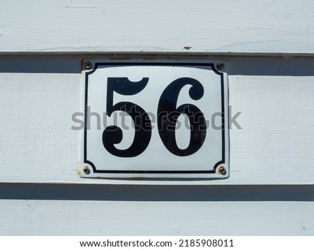 Number 56 - house sign from Norway - address