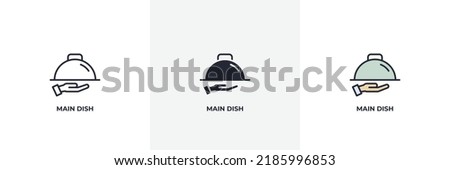 main dish icon. Line, solid and filled outline colorful version, outline and filled vector sign. Idea Symbol, logo illustration. Vector graphics Royalty-Free Stock Photo #2185996853