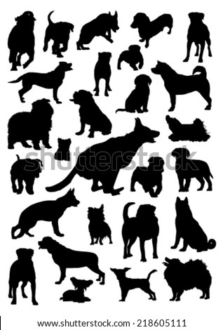 Dogs Silhouettes Set