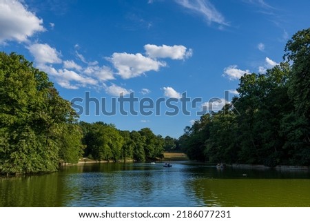 The Bois de la Cambre and its park located in Ixelles, Brussels, Belgium  Royalty-Free Stock Photo #2186077231