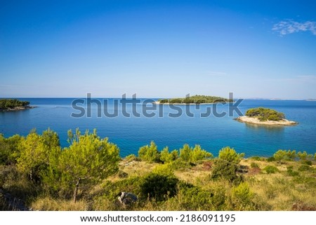 Nature and landscape photo of beautiful Croatia and Adriatic Sea. Nice spring day with blue sky.
