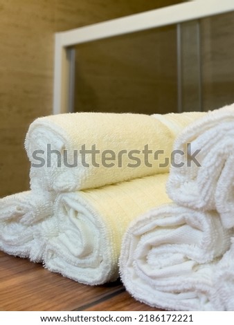 White towels in the bathroom