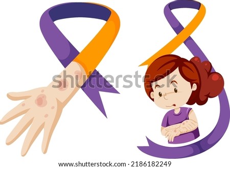 World Psoriasis Day Ribbon Symbol illustration
