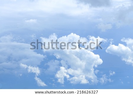 Beautiful sky cloud White background