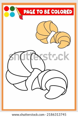 coloring book for kids. bread