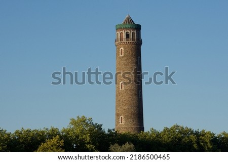 Lead tower in Coueron. Estuary of the Loire river, France. Royalty-Free Stock Photo #2186500465