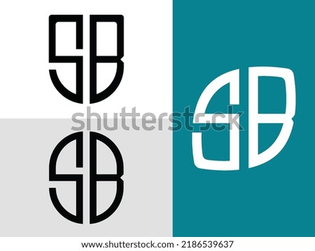 SB modern initial letter logo design vector bundle. It will be suitable for which company or brand name start those initial.