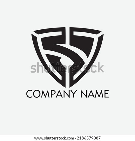 Shield letter s logo icon design Royalty Free Vector