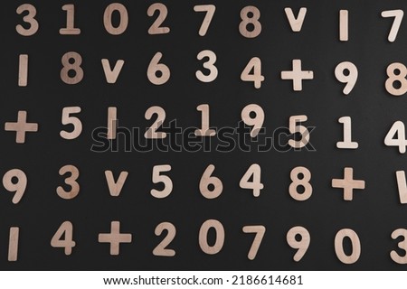 Numbers as a background for design on economic themes.