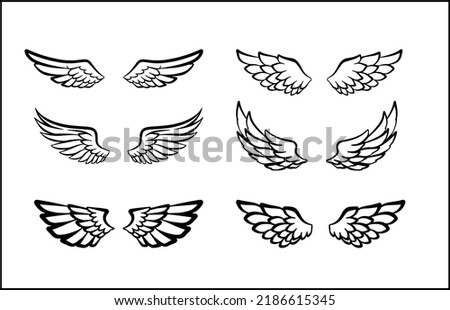 Collection of Angel Wing Illustrations 