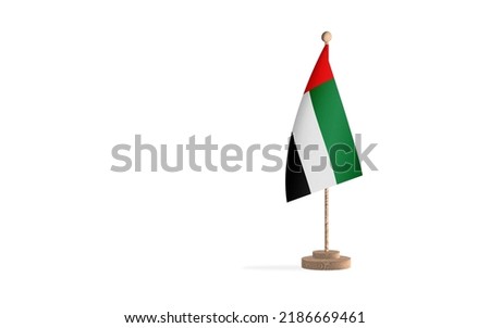 Arabian flagpole in a white space background. High-quality JPEG image.