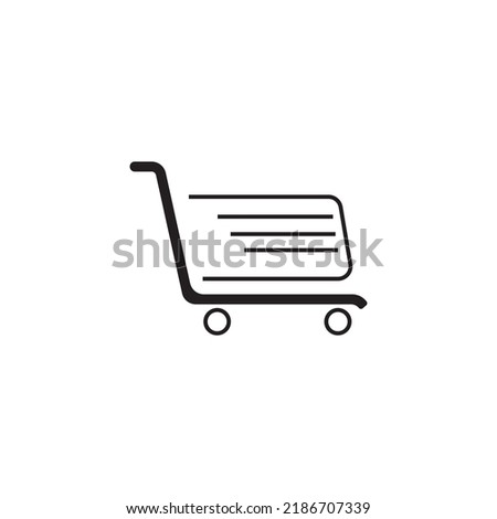 shopping cart vector illustration logo design