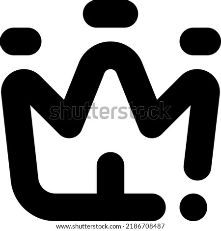 Crown line style icon vector design and illustration template