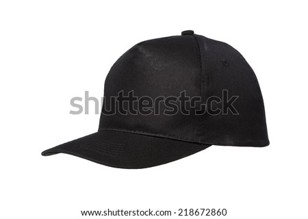 new clean baseball cap black isolated on white background