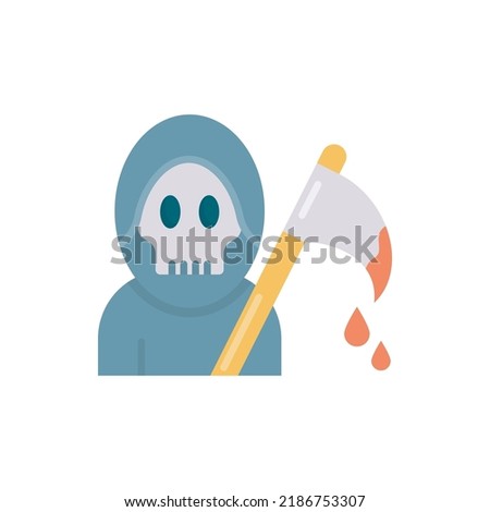Reaper vector Solid Icon Design illustration. Halloween Symbol on White background EPS 10 File