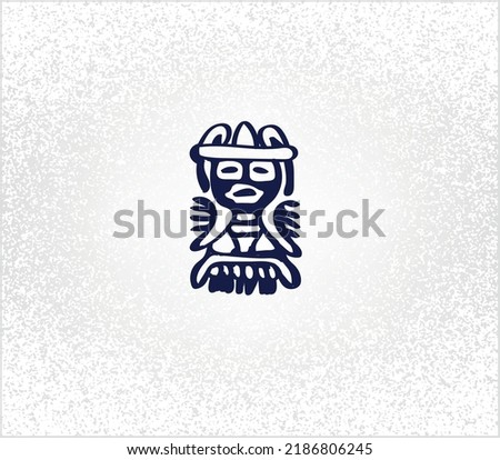 aztec decorative vector illustration. traditional ethnic ornament	