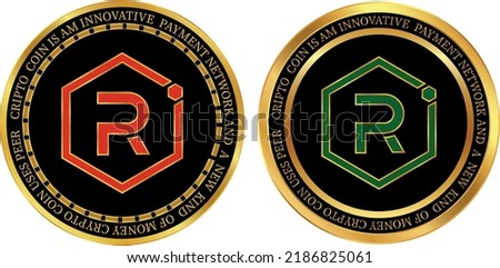raydium-ray virtual currency logo. vector illustrations. 3d illustrations.