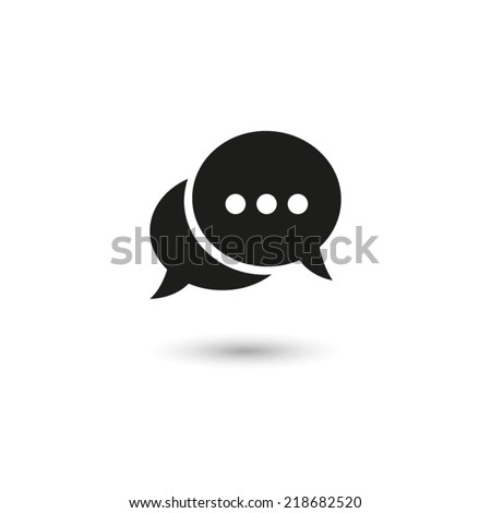 Chat - vector icon Royalty-Free Stock Photo #218682520