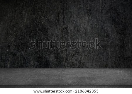 stone floor and wall backgrounds, dark room, interior, display product.		        