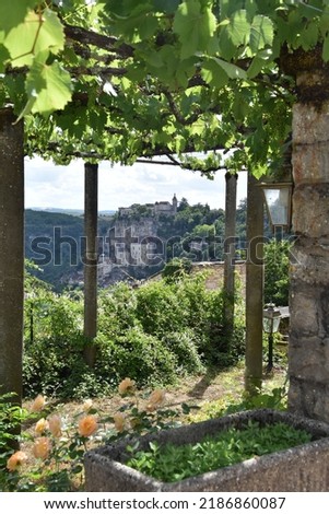 view of terrace old castle in background
