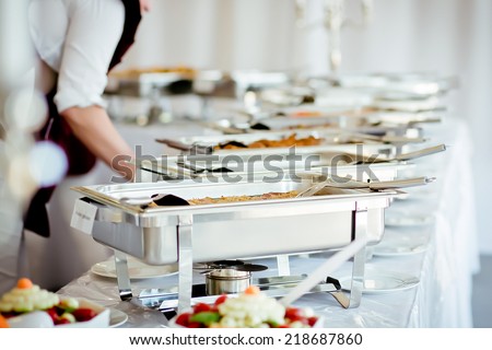 catering eat food wedding  Royalty-Free Stock Photo #218687860