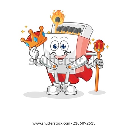 the matchbox king vector. cartoon character