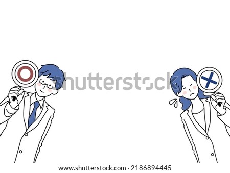 Clip art set of doctor serving plate of circle and buts