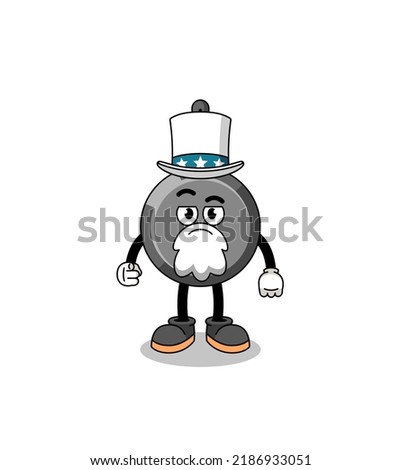 Illustration of frying pan cartoon with i want you gesture , character design