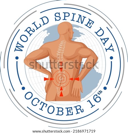 World Spine Day Banner Design illustration