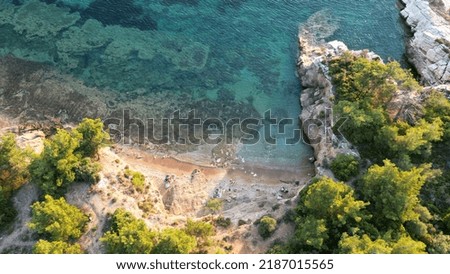 A top view of the Thassos Salonikios beach