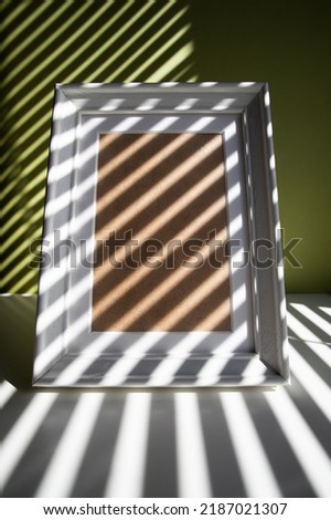 product mock up with white frame with space for text and white vase colorful summer background