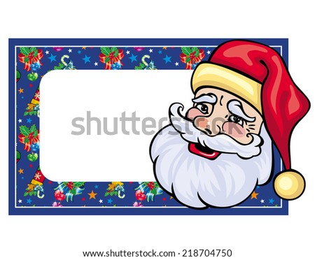 Holiday frame with Santa  Claus