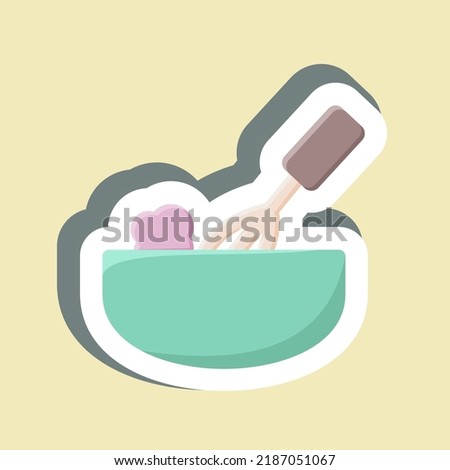 Sticker Dough Shaker. suitable for Bakery symbol. simple design editable. design template vector. simple illustration
