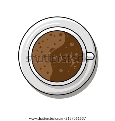 vector illustration of coffee in a glass ready to be enjoyed, cappuccino chocolate coffee vector