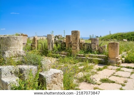 Nymphaeum in the Roman city of Gerasa, preset-day Jerash, Jordan. It is located about 48 km north of Amman.