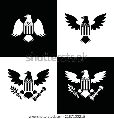 eagle seal logo vector design flat modern isolated illustration