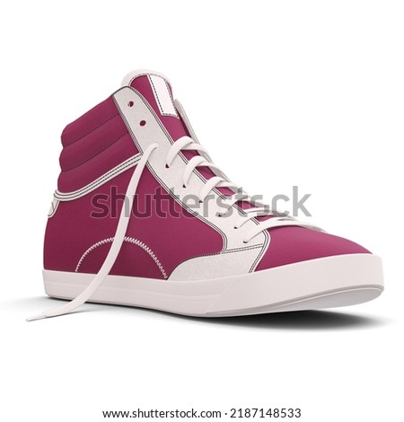 You can easily visualize your great design ideas with this Side View Amazing Sneakers Shoes Mockup In Dark Sangria Color.