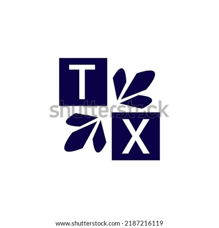 Simple rectangle and modern TX letter art, symbol, logo design for your company and business