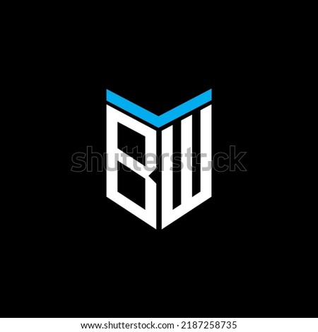 BW letter logo creative design with vector graphic Royalty-Free Stock Photo #2187258735