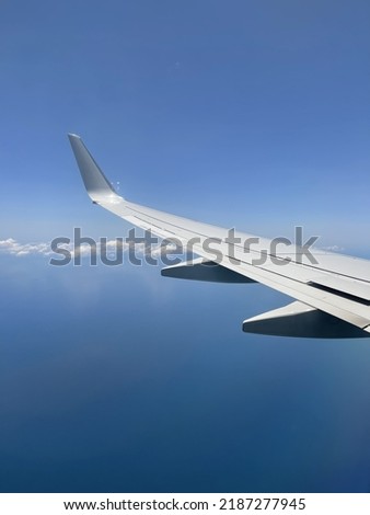 Sky photo from plane window