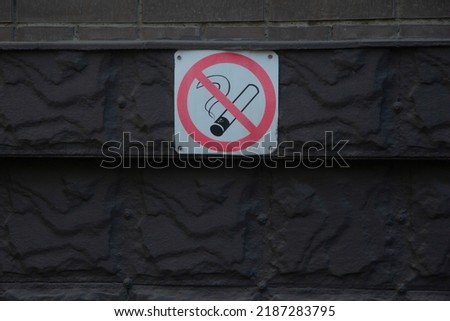 No Smoking Sign. No Smoking Area