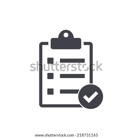 checklist icon , vector illustration Royalty-Free Stock Photo #218731165