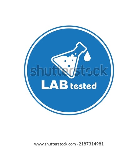 lab tested icon on white background